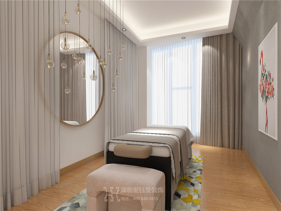 美妍工坊紫荊山店設計施工-鄭州美容店面裝修效果圖-宏鈺堂裝飾案例