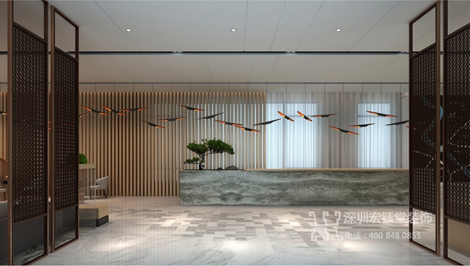 鄭州康橋地產一號院現代中式售樓部裝修設計案例 鄭州康橋地產一號院現代中式售樓部裝修設計案例