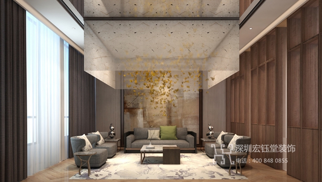 鄭州康橋地產一號院現代中式售樓部VIP簽約室裝修設計效果圖 鄭州康橋地產一號院現代中式售樓部VIP簽約室裝修設計效果圖