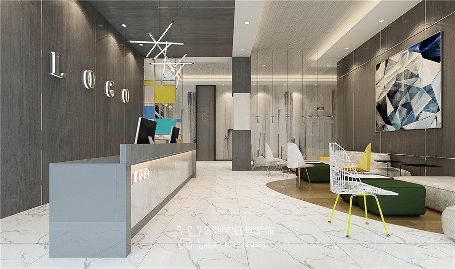 新鄭時尚精品酒店設計-酒店大堂設計效果圖
