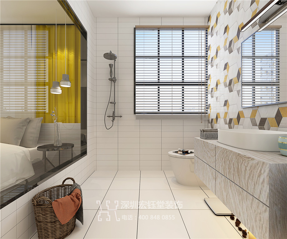 新鄭時尚精品酒店設計-酒店衛生間效果圖