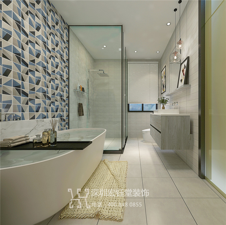 新鄭時尚精品酒店設計-酒店衛生間效果圖