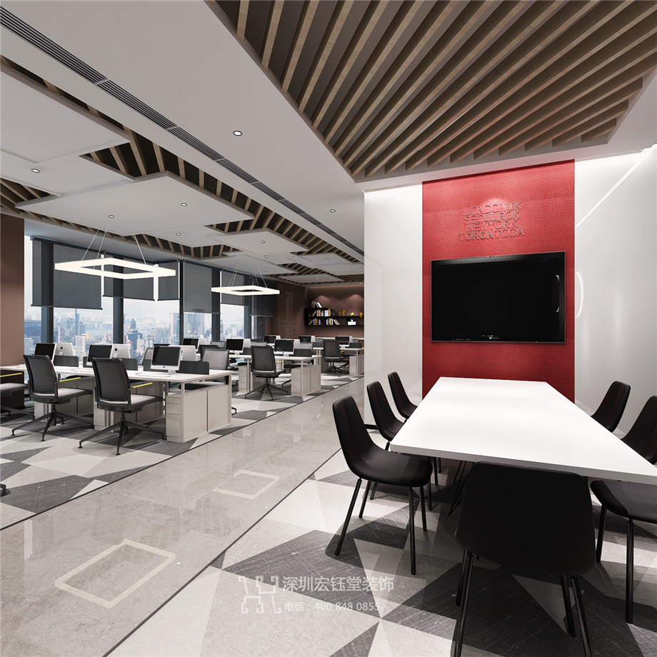 鄭州辦公室裝修設計案例-紅谷集團辦公效果圖-宏鈺堂裝飾鄭州分公司 鄭州辦公室裝修設計案例-紅谷集團辦公效果圖-宏鈺堂裝飾鄭州分公司