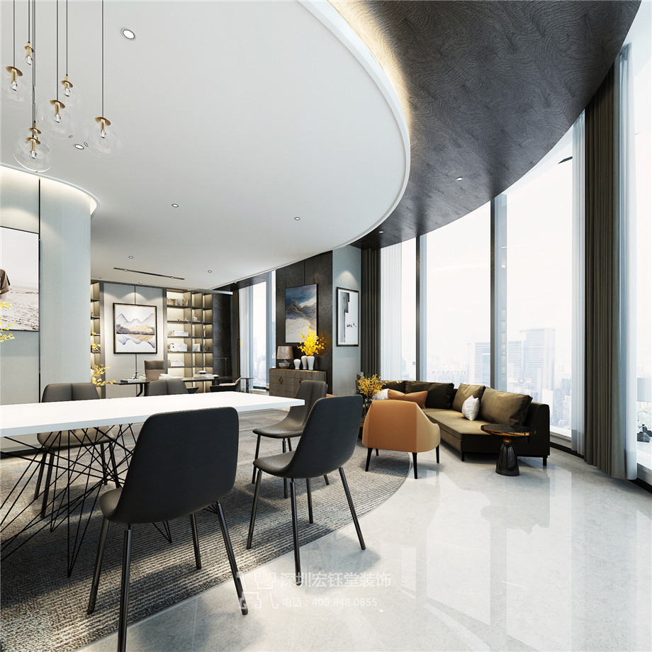 鄭州辦公室裝修設計案例-紅谷集團辦公洽談區效果圖-宏鈺堂裝飾鄭州分公司 鄭州辦公室裝修設計案例-紅谷集團辦公洽談區效果圖-宏鈺堂裝飾鄭州分公司