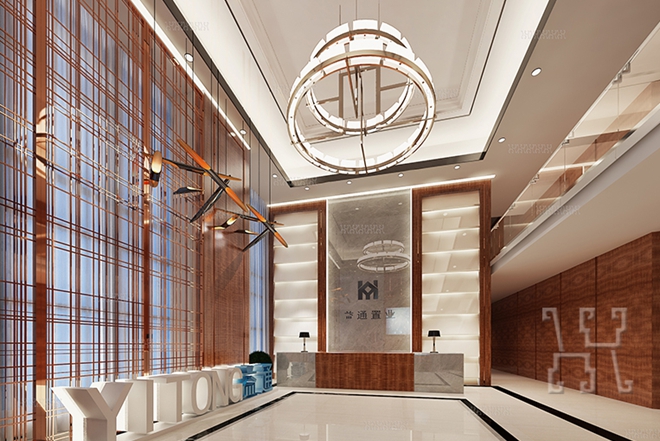 鄭州益通置業售樓部裝修設計案例-現代大氣的售樓處大廳設計圖 鄭州益通置業售樓部裝修設計案例-現代大氣的售樓處大廳設計圖