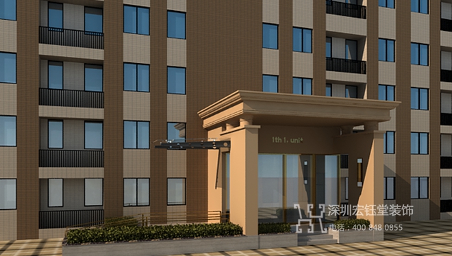 鄭州龍居蘭亭住宅樓盤公共區域裝修設計方案