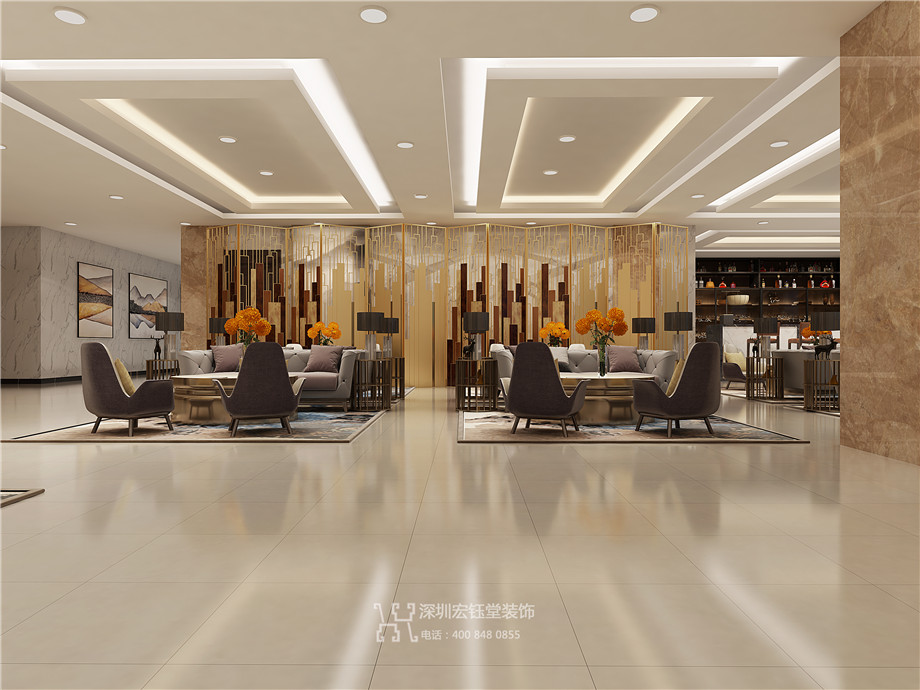 鄭州九龍國際售樓部洽談區裝修設計效果圖 鄭州九龍國際售樓部洽談區裝修設計效果圖