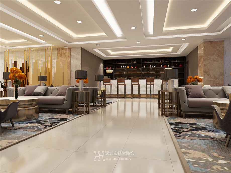 鄭州九龍國際售樓部水吧臺區裝修設計效果圖 鄭州九龍國際售樓部水吧臺區裝修設計效果圖