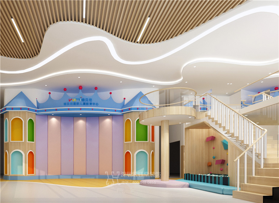 維貝尼兒童教育中心裝修設計方案-大廳城堡區效果圖 維貝尼兒童教育中心裝修設計方案-大廳城堡區效果圖