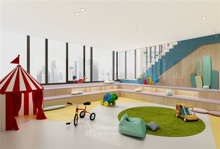 維貝尼兒童教育中心裝修設計方案-家長等待區效果圖 維貝尼兒童教育中心裝修設計方案-家長等待區效果圖