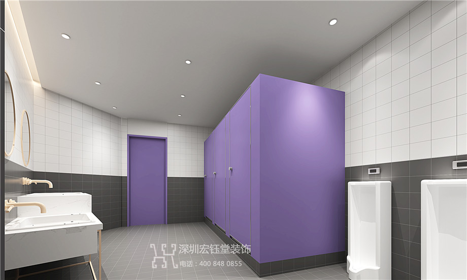 鄭州亞楠舞蹈藝術培訓學校裝修設計效果圖-衛生間效果圖