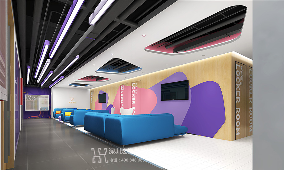 鄭州亞楠舞蹈藝術培訓學校裝修設計效果圖-走廊設計效果圖