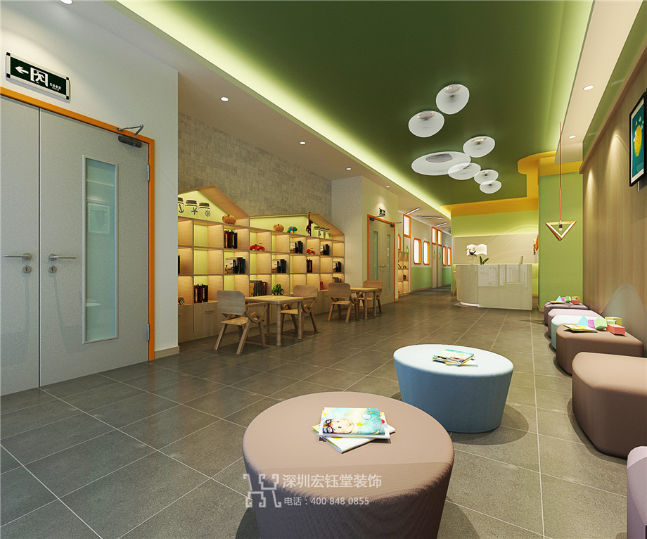鄭州小書童連鎖教育培訓機構裝修設計效果圖