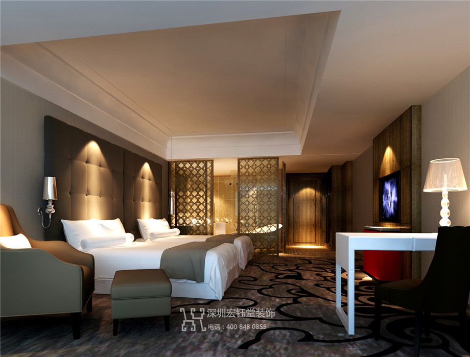 開封東方豪庭精品商務酒店標準間裝修設計效果圖 開封東方豪庭精品商務酒店標準間裝修設計效果圖