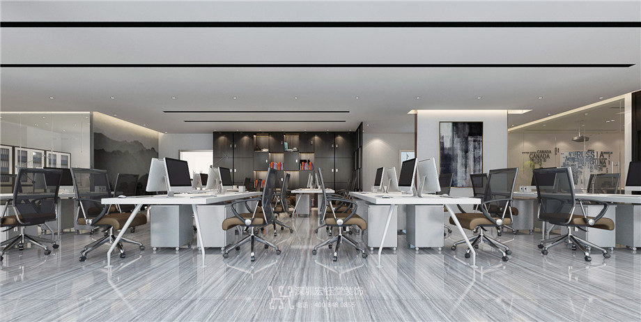 鄭州新泰和通信工程公司敞開辦公區設計方案