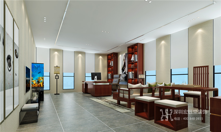 鄭州方孔實業有限公司辦公室裝修設計方案