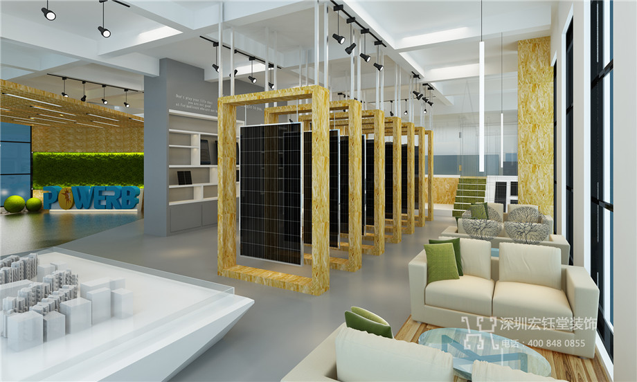 鄭州方孔實業有限公司辦公室裝修設計方案-接待區效果圖