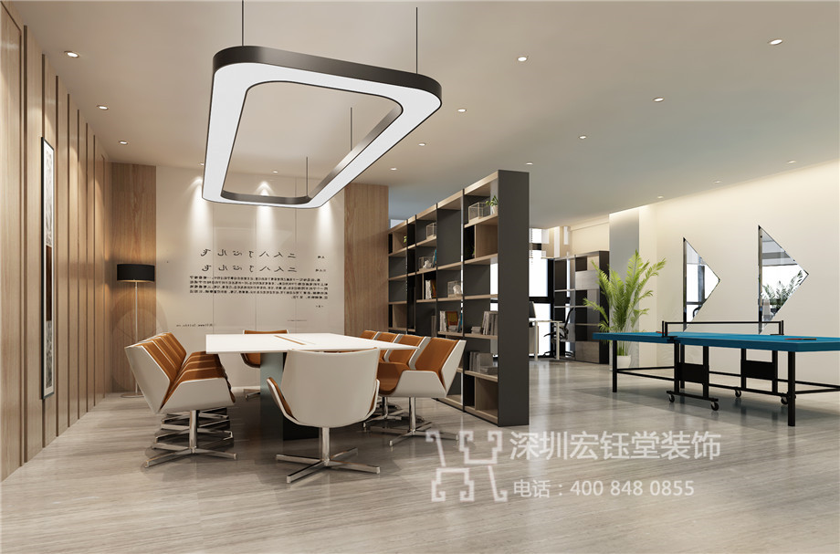 鄭州辦公室裝修設(shè)計-河南凸凹房地產(chǎn)-會議室設(shè)計效果圖