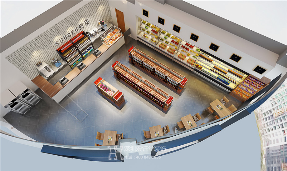 鄭州商臣連鎖便利店曼哈頓店面裝修設(shè)計(jì)案例 鄭州商臣連鎖便利店曼哈頓店面裝修設(shè)計(jì)案例