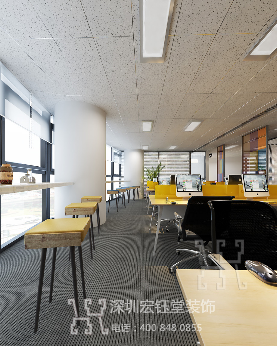 鄭州科技公司時尚辦公室裝修設計案例