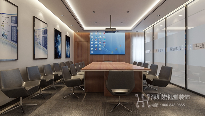 河南先迪電氣科技集團辦公室裝修設計效果圖