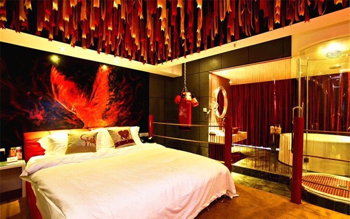 鄭州山楂樹連鎖情侶主題酒店客房裝修設(shè)計實景圖 鄭州山楂樹連鎖情侶主題酒店客房裝修設(shè)計實景圖