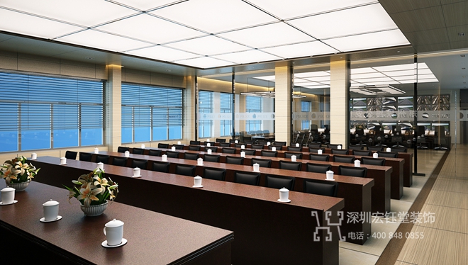 鄭州鐵路公安局政府大型會議室裝修設(shè)計(jì)案例