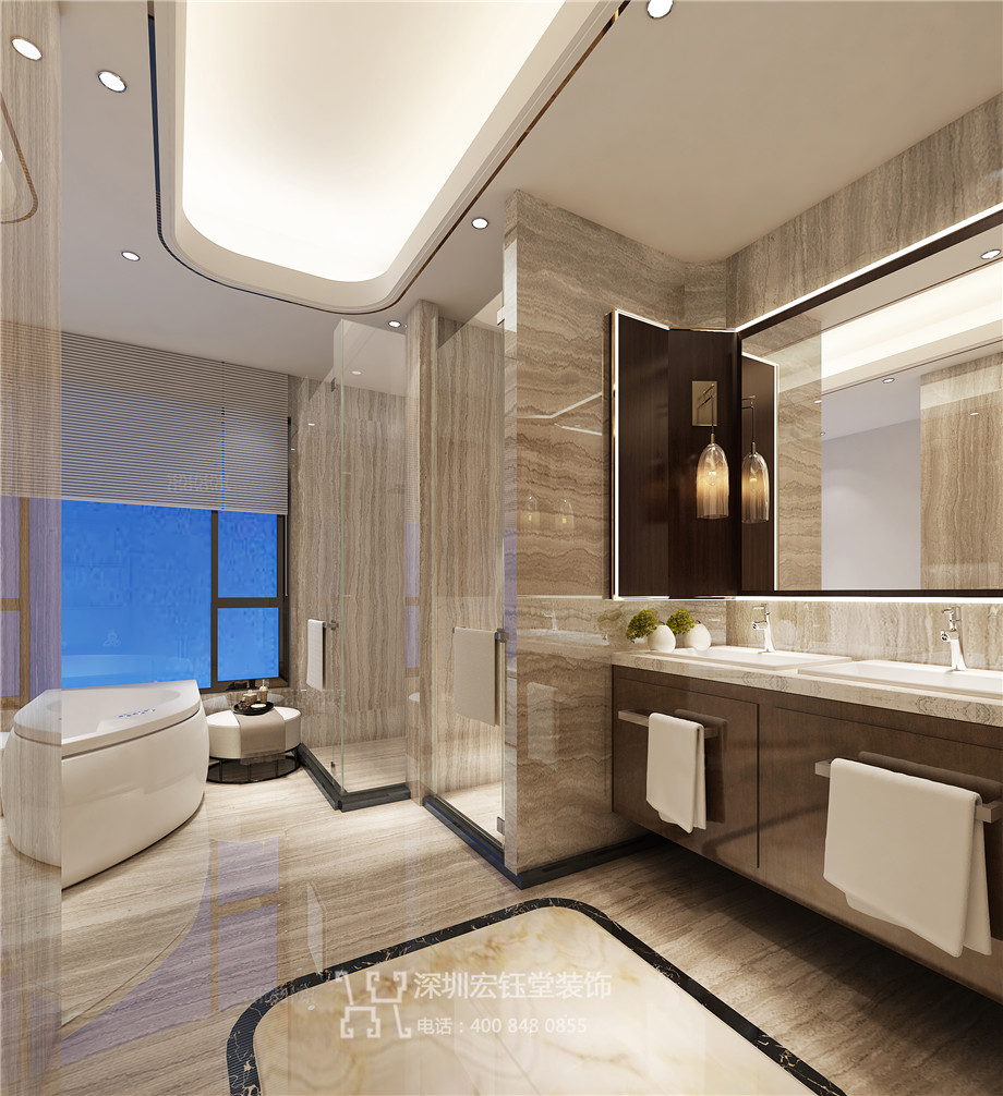 鄭州建業鄒公館聯排獨棟別墅衛生間裝修設計方案 鄭州建業鄒公館聯排獨棟別墅衛生間裝修設計方案