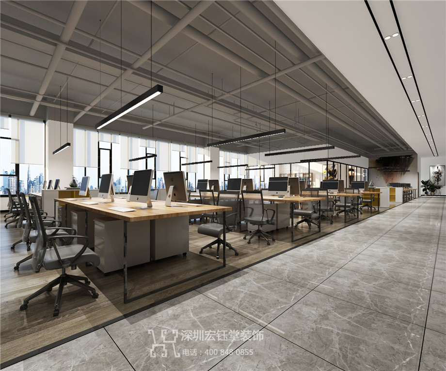 河南信息化管理公司辦公室辦公區(qū)設計效果圖 河南信息化管理公司辦公室辦公區(qū)設計效果圖