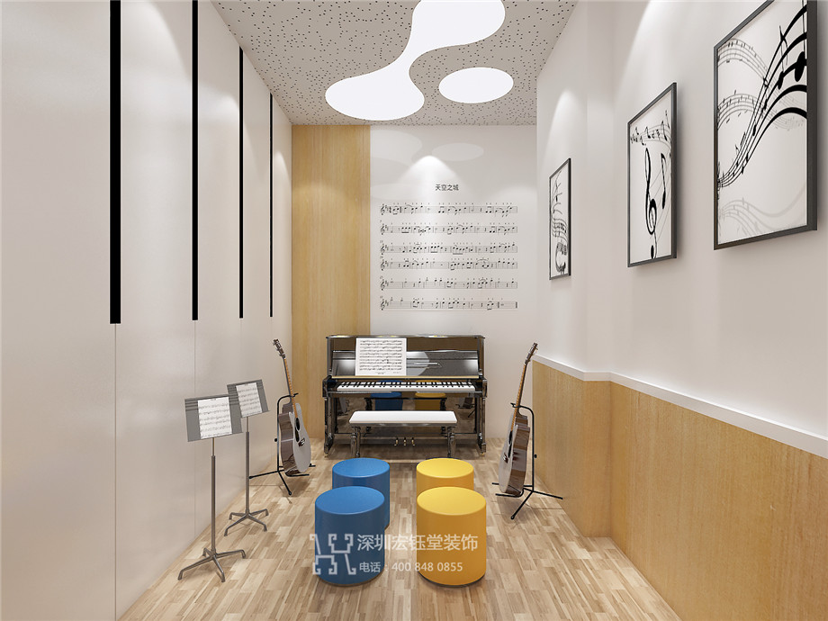 鄭州藝學堂藝術培訓學校音樂教室設計圖 鄭州藝學堂藝術培訓學校音樂教室設計圖
