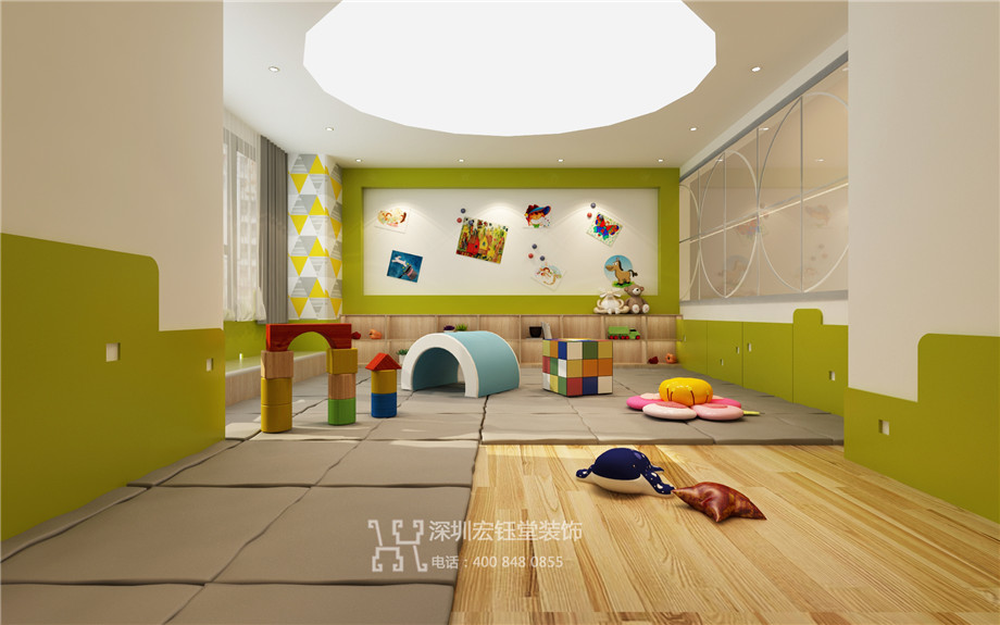 鄭州藍亭貝樹幼兒園裝修設計效果圖-教室設計方案