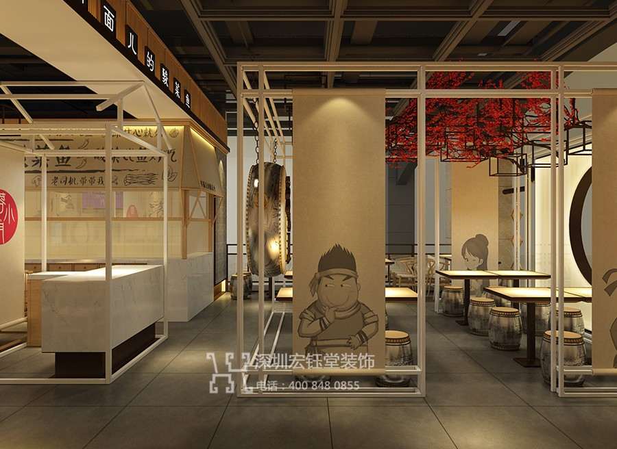 蓉小月老壇酸菜魚連鎖店裝修效果圖案例 蓉小月老壇酸菜魚連鎖店裝修效果圖案例