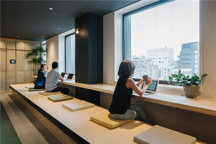 日式辦公室休閑區裝修設計方案