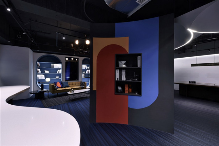 臺灣波龍藝術地毯設計公司辦公室展廳裝修設計圖