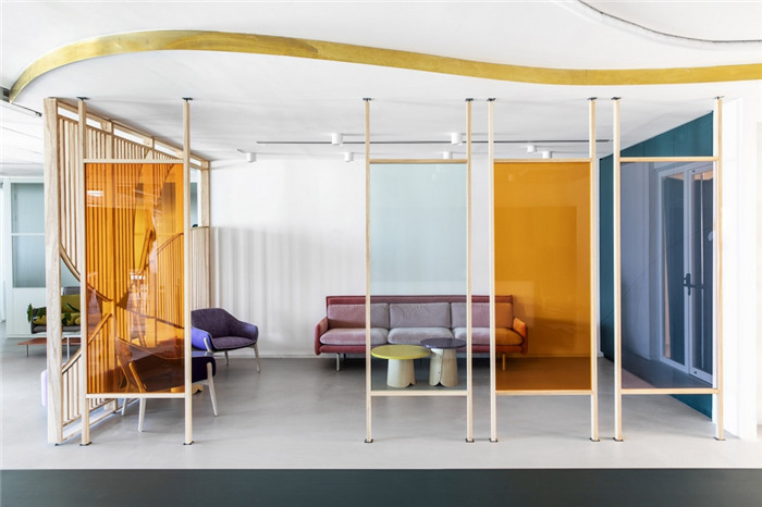 高科技公司時尚辦公室接待區設計方案