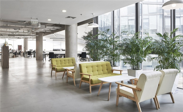 實力文化傳媒集團辦公樓休閑區裝修設計實景圖