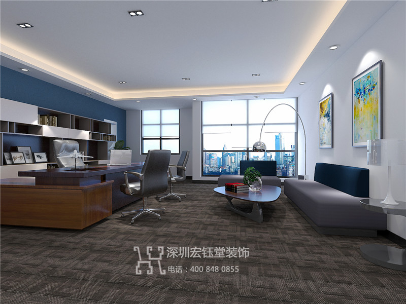 鄭州金擎科技公司總經理辦公室裝修效果圖 鄭州金擎科技公司總經理辦公室裝修效果圖