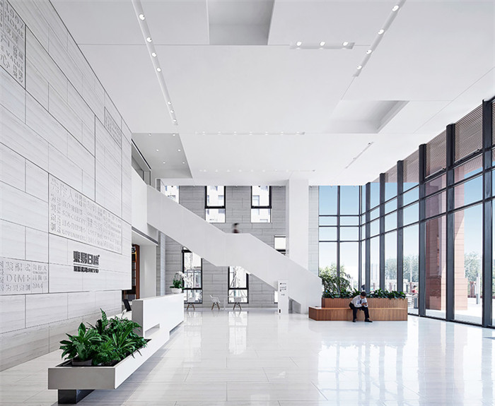 大型裝飾集團辦公樓接待大廳裝修設計方案