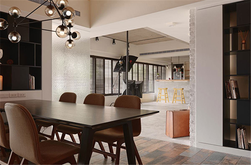 簡約工業風攝影工作室裝修實景圖