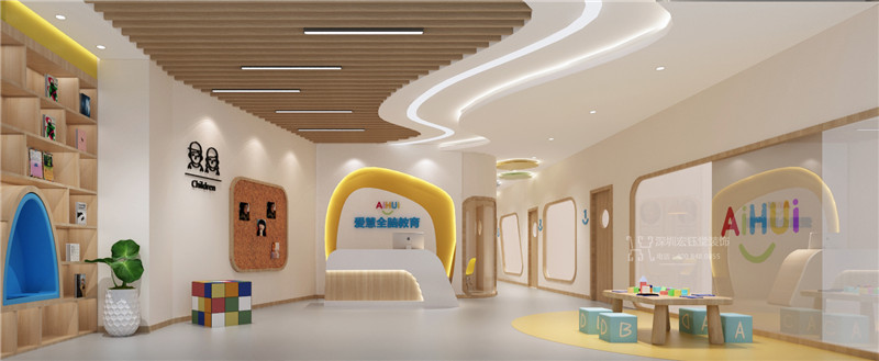 鄭州愛慧全腦教育培訓(xùn)機(jī)構(gòu)裝修效果圖