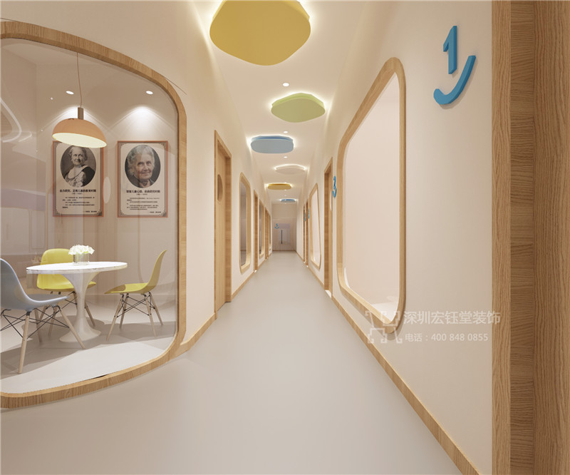 鄭州愛慧全腦教育培訓(xùn)機(jī)構(gòu)裝修設(shè)計(jì)方案效果圖