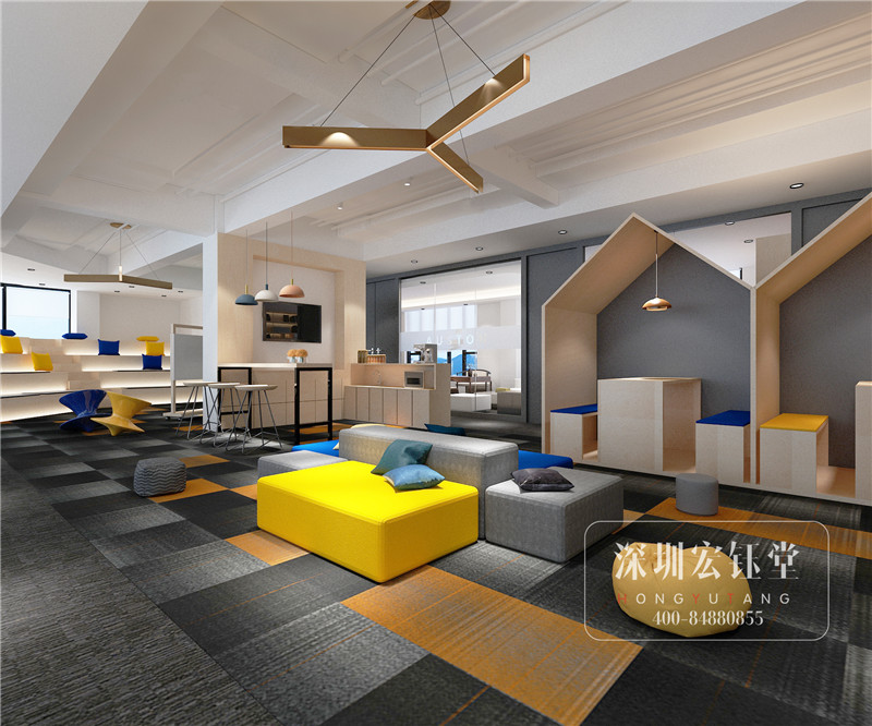 鄭州奧斯頓園林器械總部辦公室員工休閑區設計圖