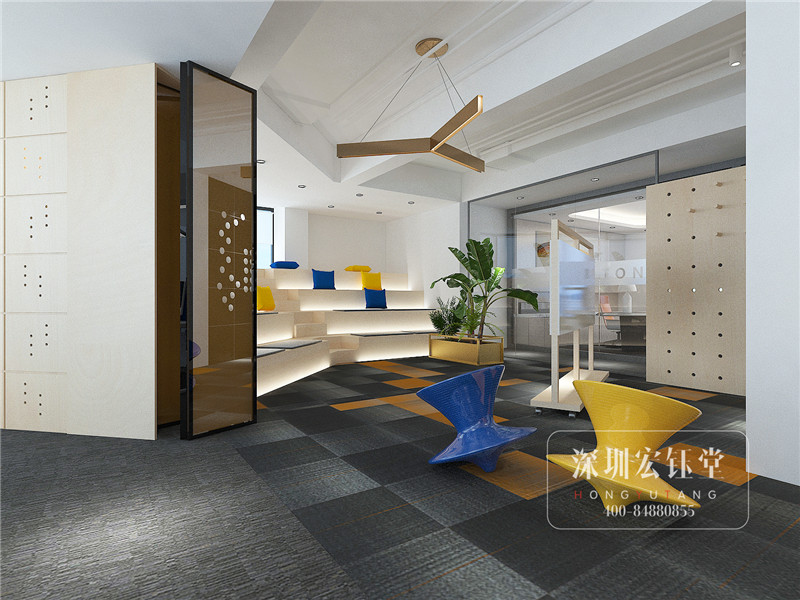 鄭州奧斯頓園林器械總部辦公室員工休閑區設計效果圖