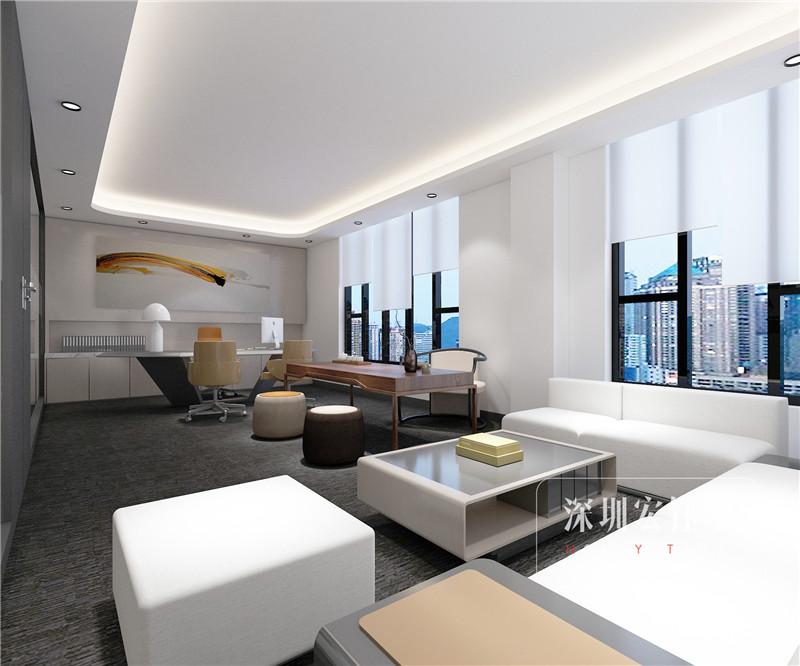 鄭州奧斯頓園林器械總經理辦公室裝修設計方案