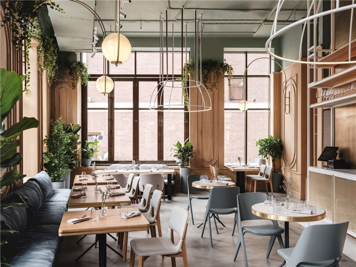 綠植環繞的國外融合主題餐廳裝修設計實景圖 綠植環繞的國外融合主題餐廳裝修設計實景圖