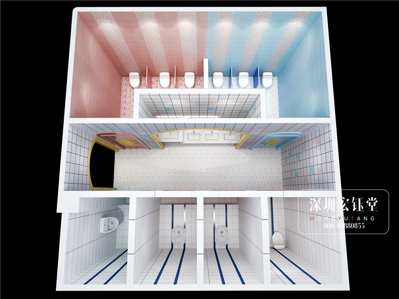 鄭州維貝尼連鎖早教衛(wèi)生間裝修設(shè)計效果圖