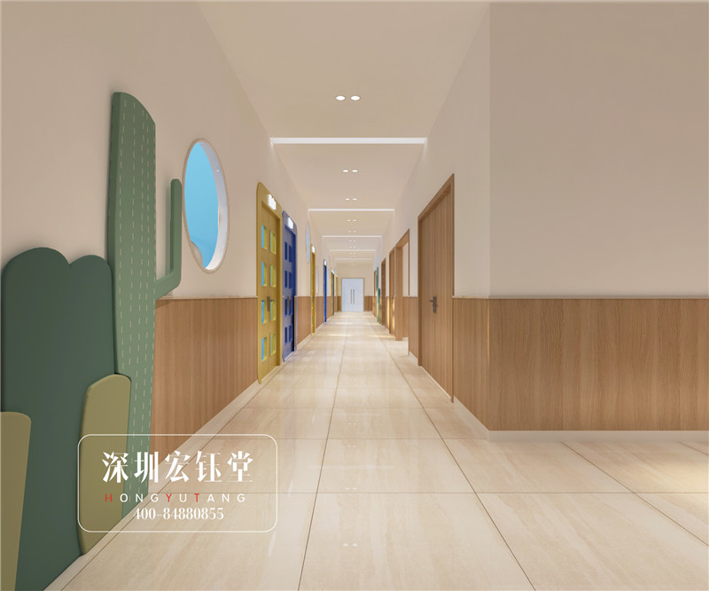 鄭州白沙星光貝迪幼兒園走廊裝修設(shè)計(jì)方案