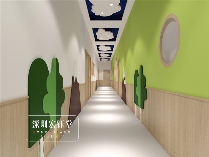 鄭州白沙星光貝迪幼兒園走廊裝修設(shè)計(jì)方案