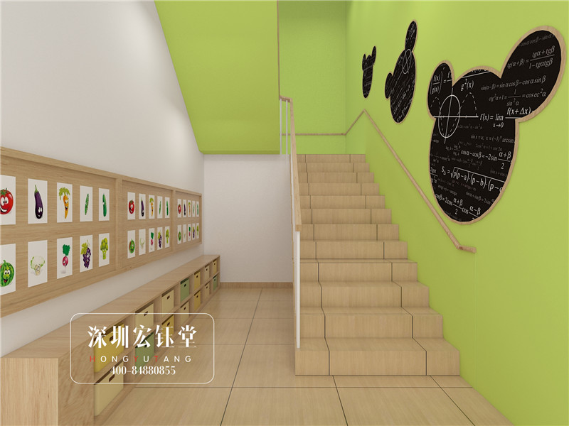 鄭州白沙星光貝迪幼兒園樓梯走廊裝修設(shè)計(jì)方案