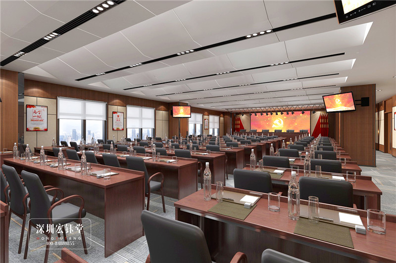 周口農(nóng)商銀行大型多媒體會(huì)議室裝修設(shè)計(jì)圖